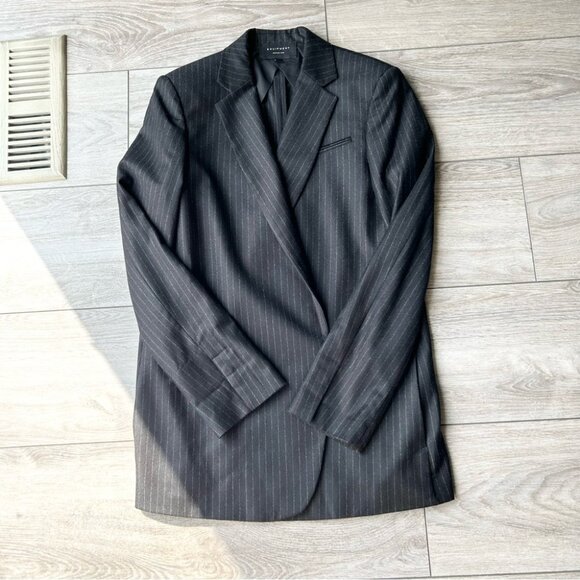 Equipment Womens Kadley Blazer Jacket Open Front 100% Italian Wool - Picture 6 of 16